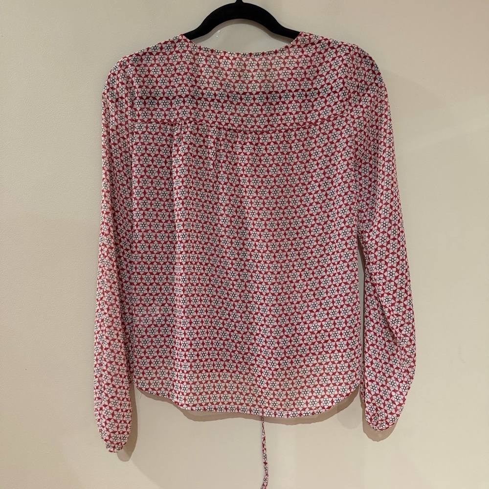 Mossimo Red Patterned Blouse - Picture 5 of 6